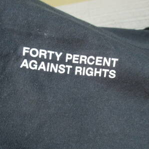【新品未使用・送料400円】FORTY PERCENT AGAINST RIGHTS 40% S/S TEE BLACK L フォーティーパーセント ブラックの画像2