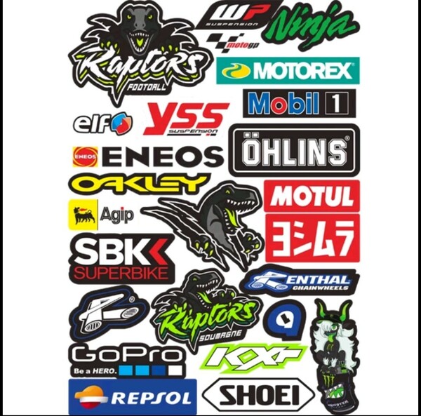 防水　バイクステッカー　車ステッカー　ヘルメットステッカー　21*30 センチ　デカール　シール　モンスターエナジー　Monster energy 