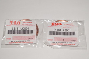 スズキ純正部品 14181-22D01 マフラーガスケット 38x46 2個セット Muffler gasket Genuine parts 送料込 2X-5048 RG80E RA125 ウルフ125 TS