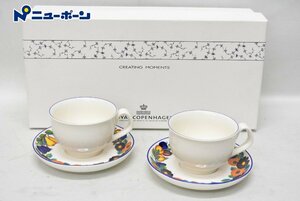 1O681★ROYAL COPENHAGEN ロイヤルコペンハーゲン カップ＆ソーサー 2客セット ゴールデンサマー ★USED★＜ニューポーン＞