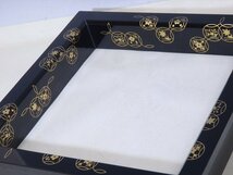 ★加賀蒔絵師 和田寿峰【四季七宝蒔絵炉縁　共箱】木製漆器　茶道具 茶器_画像2