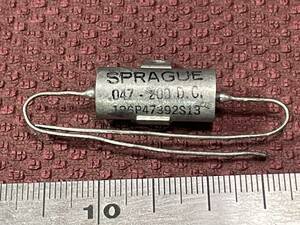 SPRAGUE 196P ''VITAMIN Q'' ビンテージ オイルペーパー コンデンサ 0.047uF/ 200V ×１個