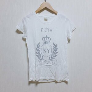 P729　Abercrombie&Fitch　アバクロンビーアンドフィッチ　ホワイト　ロゴ　半袖　Tシャツ　M　【メ便】