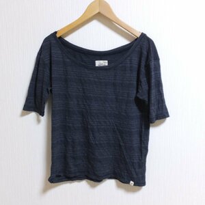 P422　Hollister　ホリスター　ネイビー　カットソー　Tシャツ　M　【メ便】