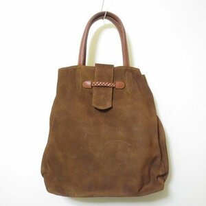 A923 SANDIE PRAUX sun ti puller ks Brown suede bag tote bag leather 