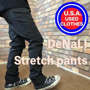 BP2-571【175cm普通体型】アメリカ買付品【DeNaLI】ストレッチ アウトドアパンツ【W32 メンズ M】黒 ブラック 登山 キャンプ スリム ワーク