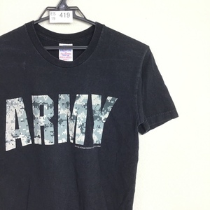 ES19-419◆レア デジカモ◆US直輸入！[U.S.ARMY アメリカ陸軍]”オフィシャル” 半袖 Tシャツ【S】訳あり,黒,ミリタリー,サバゲー,軍隊