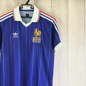 SC8-669★激レア★希少★【adidas Originals】'82 フランス代表 復刻 ユニフォーム 【メンズ S】青 サッカー ワールドカップ プラティニ