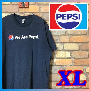 ME10-617★アメリカ買付★状態良好★【PEPSI ペプシ】BIGシルエット ノベルティ Tシャツ【メンズ XL】杢ネイビー 半袖 USA古着 ドリンク