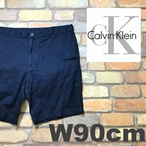 SP1-444★BIGサイズ★海外正規品★【Calvin Klein カルバン・クライン】ストレッチ コットンショーツ【W36 メンズ XL】ネイビー USA古着