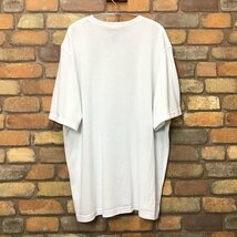 ME10-783★格安★超BIGサイズ★USA古着【Champion チャンピオン】ワンポイントロゴ 半袖 ホワイト Tシャツ【メンズ XXL】白T スポーツ ジム_画像3