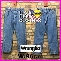 DP1-009★USA古着★オーバーサイズ【Wrangler】良カラー リラックスフィット デニムパンツ【W36 メンズ XL】ブルー ジーンズ アメカジ_画像1