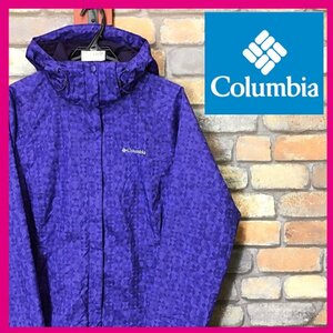 ME7-169★美USED★USA買付商品★【Columbia コロンビア】幾何学模様 インターチェンジジャケット【レディース M】青紫色 アウトドア 古着