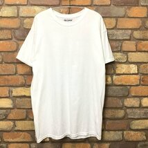 ME11-080★訳あり 格安!!★USA買付商品★【GILDAN】肉球 足跡 バックプリント 半袖 Tシャツ【メンズ L】白 USA古着 犬 ペット アメカジ_画像2