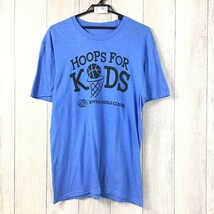 SD3-797◆状態良好◆両面プリント【BOYS&GIRLS CLUBS】クルーネック 半袖 Tシャツ【メンズ M】青 ブルー 古着 バスケ ワーク 作業着_画像2