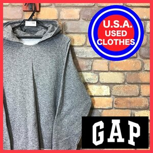 ME11-694★USA買付商品★MIXカラー★【Gap ギャップ】無地 プルオーバー スウェットパーカー【L】グレー系 USA古着 アメカジ フーディ