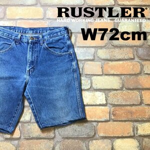 SP1-446★海外正規品★USA古着★【RUSTLER by Wrangler ラスター】カットオフ デニムショーツ【W29 メンズ S】インディゴ ハーフパンツ