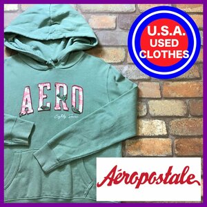 ME11-846*USA б/у одежда *[AEROPOSTALE Aeropostale ]AERO Logo тренировочный Parker [S] потускнение зеленый f-tiUSA б/у одежда American Casual 