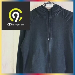 SC11-533★格安★国内未発売【C9 by Champion チャンピオン】スウェット ジップアップパーカー【レディース M】黒 裏起毛 アメリカ古着