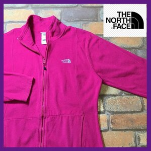 ME7-390★海外モデル★良品＆正規品★【THE NORTH FACE ザ・ノースフェイス】フルジップ 薄手 フリースジャケット【レディース L】マゼンタ