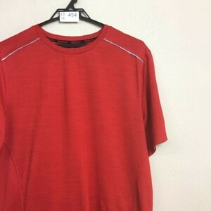 ES18-454◆反射材付き◆【Reebok リーボック】半袖 メッシュ スポーツTシャツ【メンズ M】赤 ジム ランニング ジョギング テニス バスケ