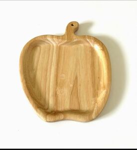 リンゴ　林檎　木　プレート　かわいい木製　皿　ウッドプレート　