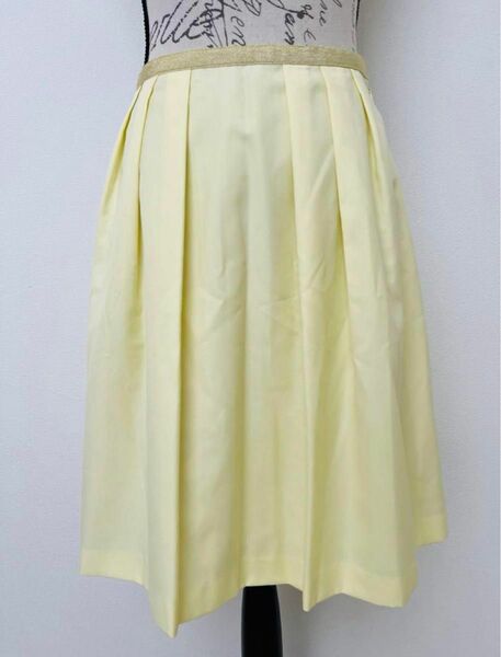 【美品】UNITED ARROWS レディース　フレアスカート　スカート　Sサイズ　レモンイエロー