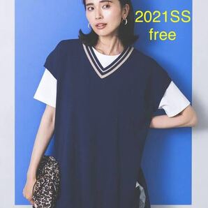 ほぼ新品*雑誌掲載 BARNYARDSTORM きれいめ*ラインVネックニット