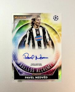 パヴェル・ネドベド 2023 Topps Merlin Chrome Pavel Nedved AGELESS ALCHEMY soccer auto 直筆サイン