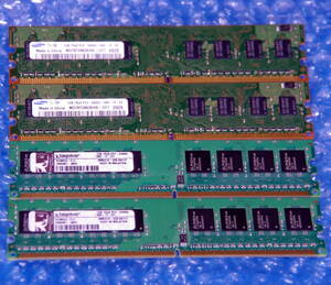 動作品 1GB×4枚 Samsung Kingston PC2-6400 / DDR2-800 666-18 memtest86+でエラーなし