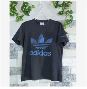 adidas アディダス　オリジナル ブラック Tシャツ男女兼用