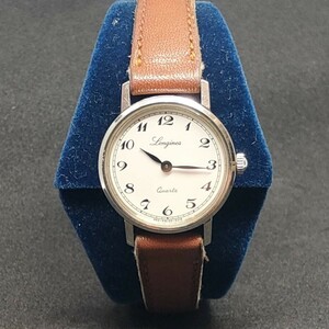 1円~【動作未確認】LONGINES ロンジン Cal.960 Ref.6218 クォーツ レディース 腕時計 ホワイト文字盤 スイス製 【2790】