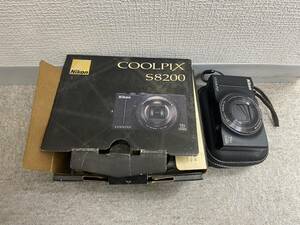 【MC4122YR】1円スタート Nicon COOLPIX S8200 ニコン ブラック コンパクトデジタルカメラ fullHD 付属品有 動作未確認 光学機器