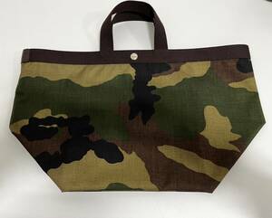 [SOB3832SG]1 jpy ~ Herve Chapelier Herve Chapelier tote bag secondhand goods long-term keeping goods present condition goods camouflage pattern camouflage fashion stylish hobby 