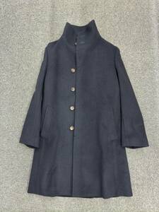 [OP13346HR]1 jpy ~ ARTSANaruchi The n cashmere . wool coat 59-10WN04 stand-up collar navy S size regular price 121,000 jpy 