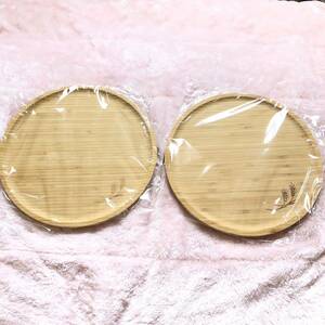  circle tray 2 pieces set unused O-Bon 