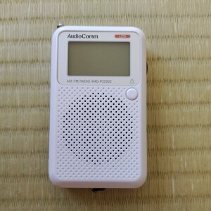 AudioComm 液晶表示ポケット ラジオオーム電機　PAD-P2226S-W
