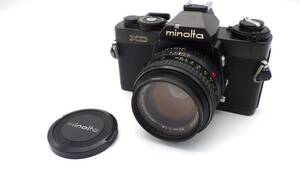 【ジャンク品】Minolta ミノルタ XD MD ROKKOR 50mm f1.4 レンズ付きフィルムカメラ MF一眼レフ オールドカメラ