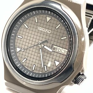 f001 Z4 35. 希少 SEIKO セイコー IMPACT インパクト 7433-6020 純正ベルト デイデイト ブラウン メンズ腕時計 クォーツ 動作品