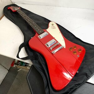 f001 F Epiphone エピフォン FireBird ファイヤーバード エレキギター レッド 弦なし 弦楽器 音出しOK ソフトケース付