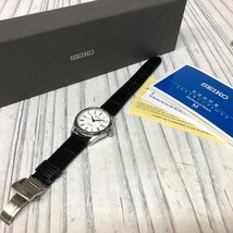 m001 Y3 極美品 SEIKO PRESAGE セイコープレサージュ メンズ 自動巻 腕時計 6R15-03V0 琺瑯文字盤 裏スケ デイト 動作品 箱付き_画像2