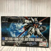 m001l X 393. バンダイ ガンプラ HG 1/144 GAT-X105 + AQM/E-X01 エールストライクガンダム プラモデル 保管品_画像1