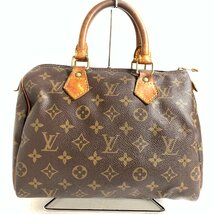 f001 C3 1. LOUIS VUITTON スピーディ25 ミニボストンバッグ ハンドバッグ モノグラム ブラウン レザー ルイヴィトン_画像1