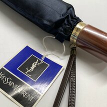 f001 H 未使用品 Dior ディオール YSL イブサンローラン 折りたたみ傘 ロゴ入り 赤 青 ２本セット ギフト_画像8