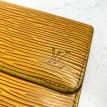 f001 C LOUIS VUITTON エピ 長財布 イエロー ポシェットポルトモネクレディM63579 ルイヴィトン 二つ折り_画像3