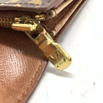 f001 C3 12. LOUIS VUITTON ポシェット ポルトモネ クレディ 二つ折り 長財布 ルイヴィトン モノグラム ブラウン系_画像6