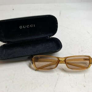 f001 BS GUCCI グッチ サングラス メガネ 眼鏡 ブラウン系 ケース付き