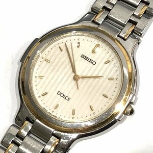 m001 Y3(30) セイコー ドルチェ メンズ クォーツ腕時計 動作品 SEIKO DOLCE 8J41-6110 コンビ ゴールド シルバー送料520円