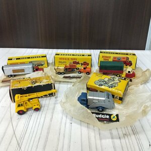 s001 H3 England made Budgie Toys badge - toy No.202 refrigeration truck another minicar 5 box summarize set storage goods 