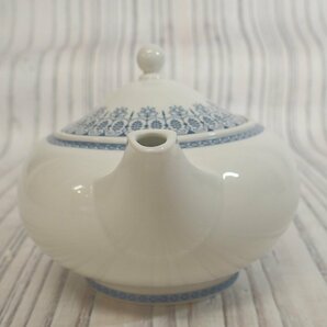 f002 H2 WEDGWOOD ウェッジウッド BLUE TONQUIN ティーポット アンティーク 茶器 茶道具の画像4